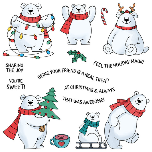 Happy Polar Bear Dies & Stamps Set