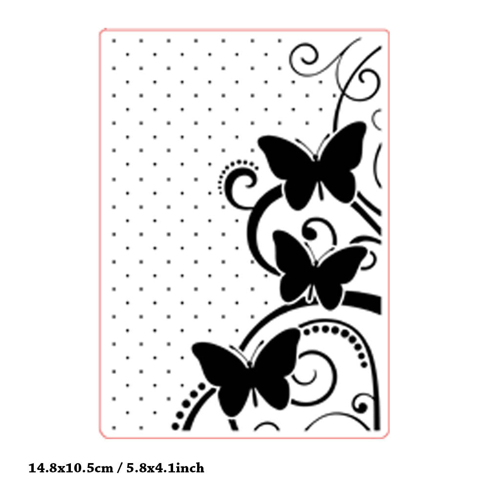 Butterfly Dots Pattern Plastic Embossing Folder