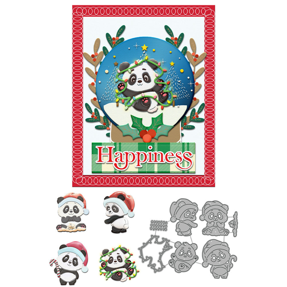 Christmas Panda Metal Cutting Dies