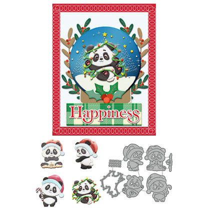 Christmas Panda Metal Cutting Dies