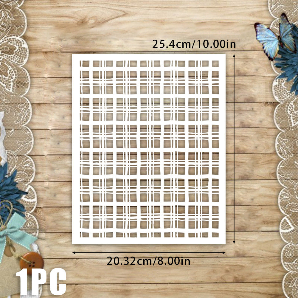 Plaid Pattern DIY Painting Hollow Stencil