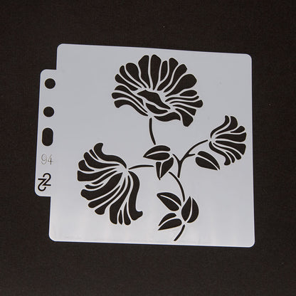 Multi-petal Flower Hollow Stencil