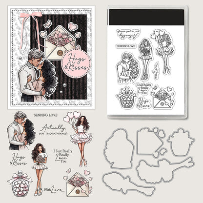 Valentine's Day Theme Dies & Stamps Set