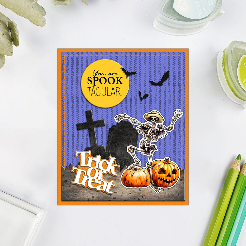 Halloween Dancing Skeleton Dies & Stamps Set