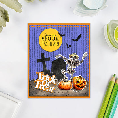 Halloween Dancing Skeleton Dies & Stamps Set