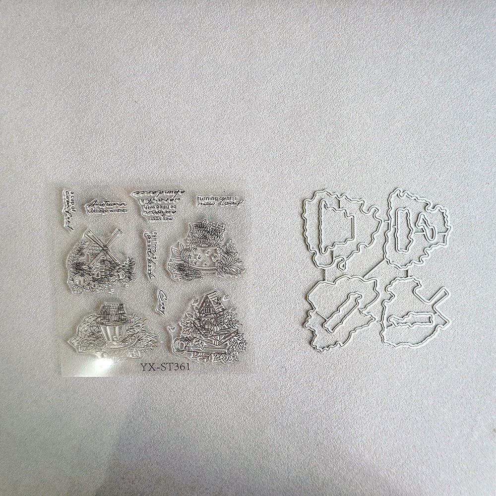 Warm Autumn Cabin Dies & Stamps Set