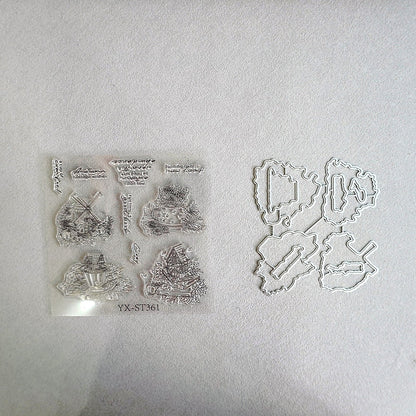 Warm Autumn Cabin Dies & Stamps Set