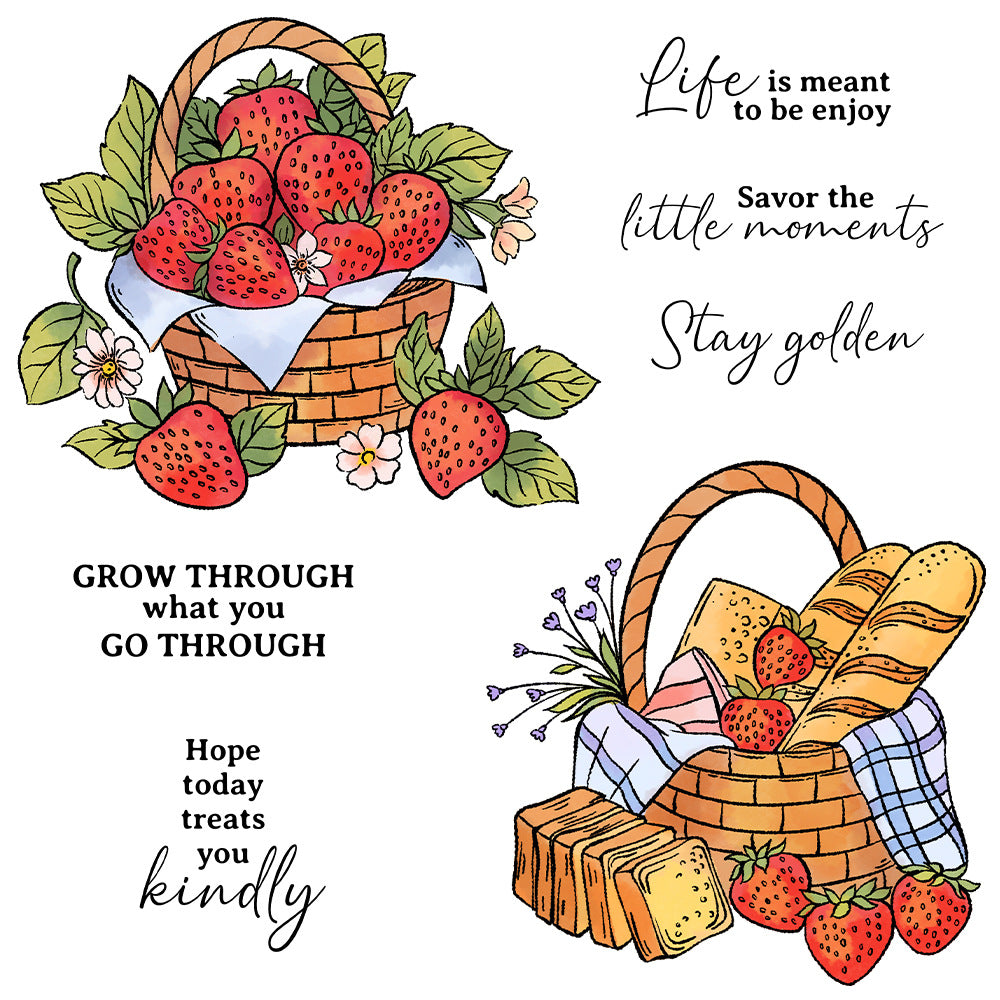 Strawberry Basket Dies & Stamps Set