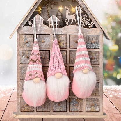 3Pcs Christmas Creative Faceless Doll Pendant Decorations