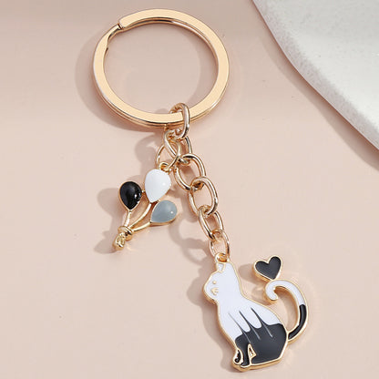 Cat Rabbit Balloon Keychain