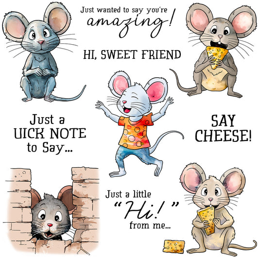 Animal Series Mouse Dies & Stamps Set