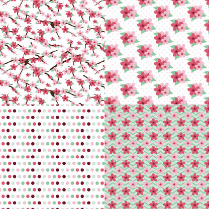 24PCS 6" Sakura Scrapbook Paper & Cardstock