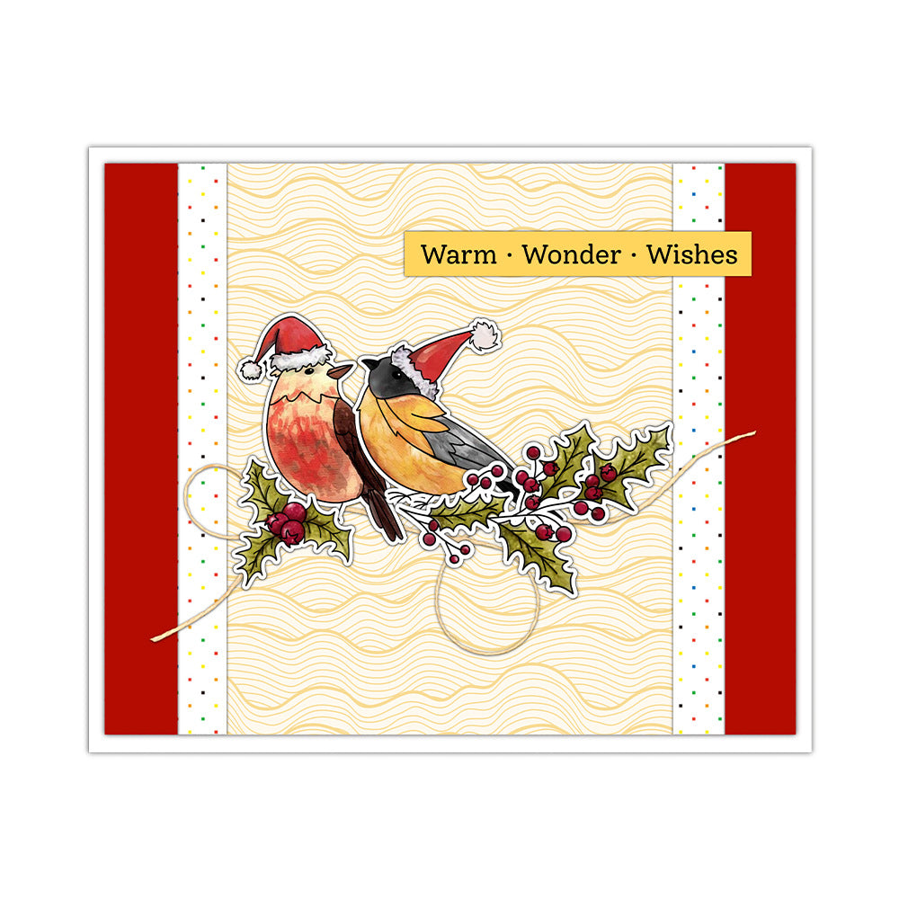 Christmas Birds Dies & Stamps Set