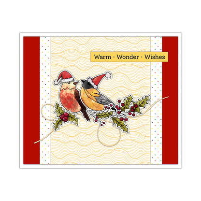 Christmas Birds Dies & Stamps Set