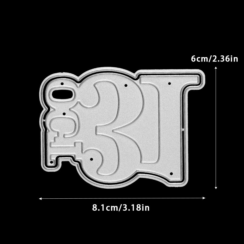 "OCT 31" Words Metal Cutting Dies