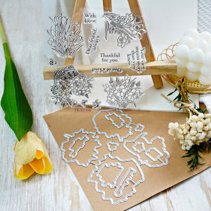 Colorful Bouquet Dies & Stamps Set