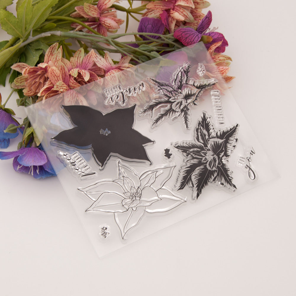 Beautiful Flower DIY Scrapbook Clear Stamps