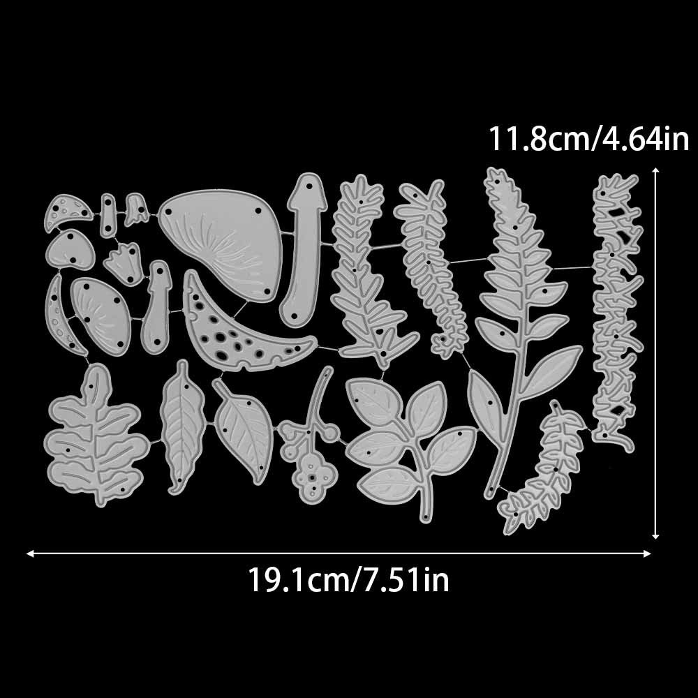 Mushrooms and Leaves Metal Cutting Dies