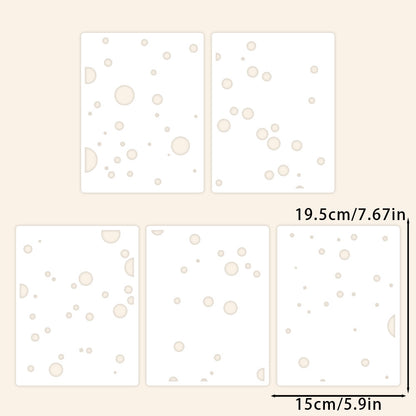 5 PCS Polka Dots Pattern DIY Painting Hollow Stencil