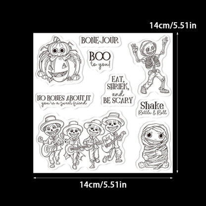 Halloween Theme Dies & Stamps Set