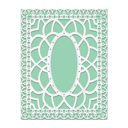 Decorative Floral Frame Background Board Cutting Dies