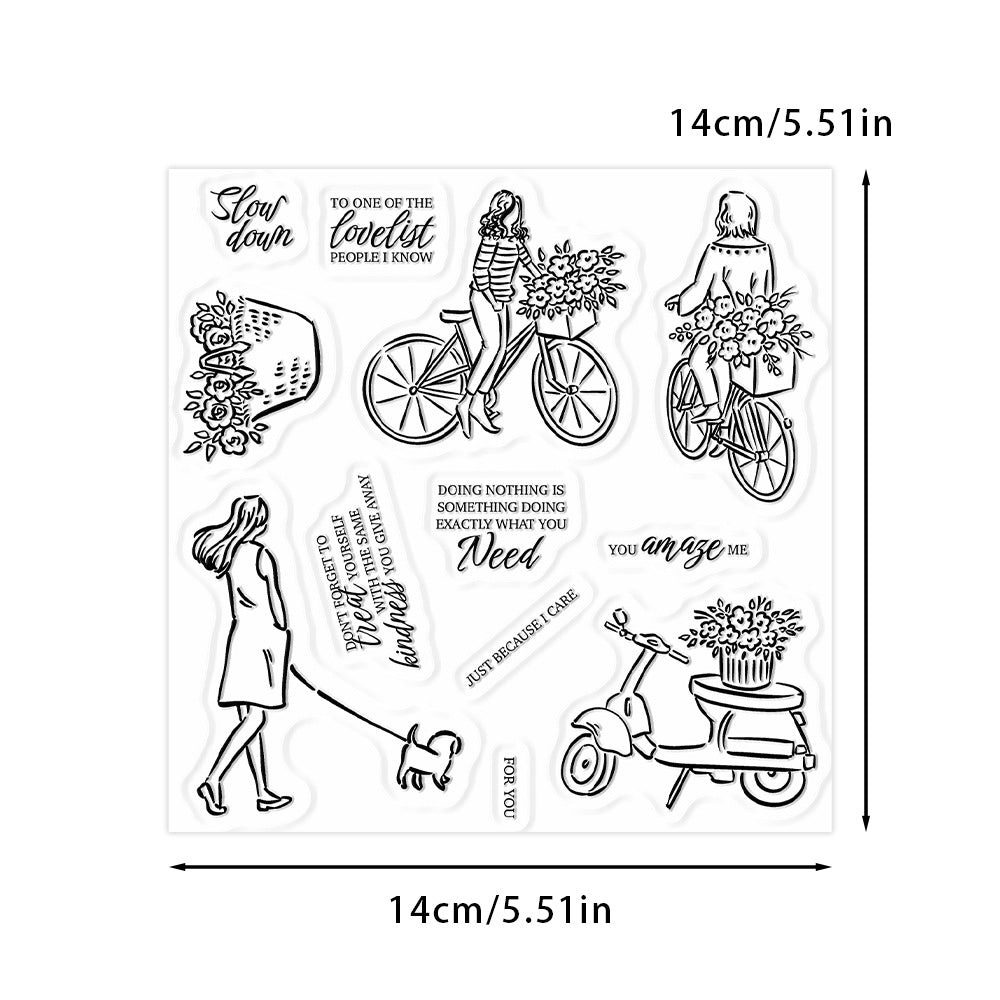 Cycling and Walking the Dog Dies & Stamps Set