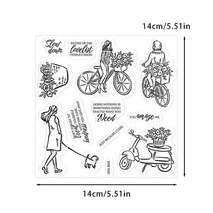 Cycling and Walking the Dog Dies & Stamps Set