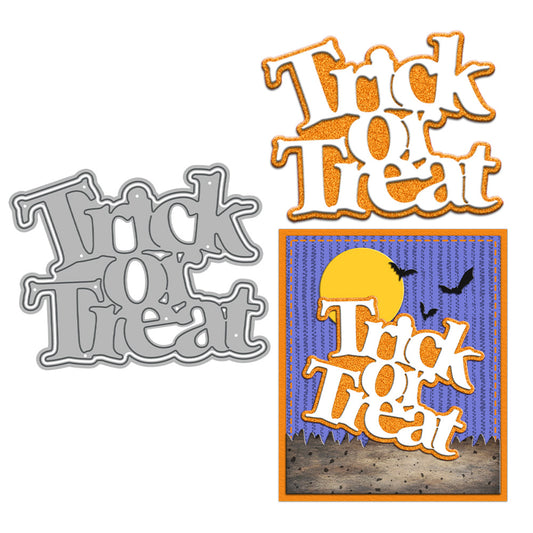"TRICK OR TREAT" Words Metal Cutting Dies