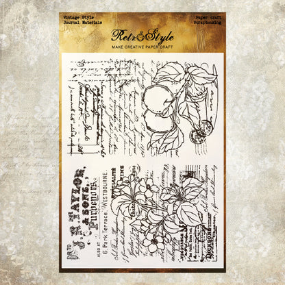 Retro Background DIY Scrapbook Clear Stamps
