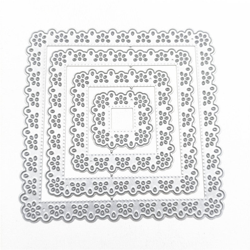 Stackable Square Lace Frame Cutting Dies