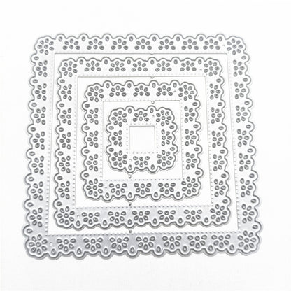 Stackable Square Lace Frame Cutting Dies