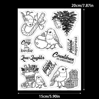 Christmas Birds Dies & Stamps Set
