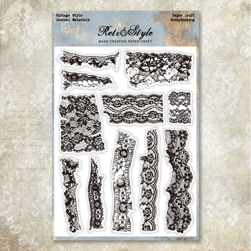 Vintage Background DIY Scrapbook Clear Stamps