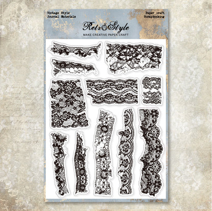 Vintage Background DIY Scrapbook Clear Stamps
