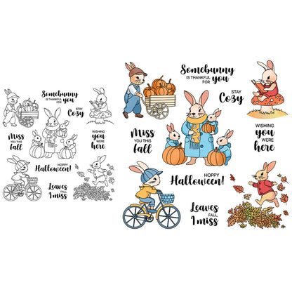 Rabbit's Autumn Dies & Stamps Set