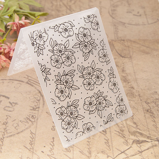 Flowers Pattern Plastic Embossing Folder