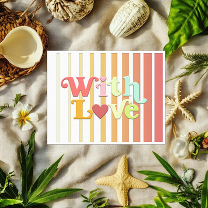 "With Love" Words Metal Cutting Dies