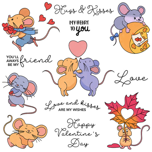 Valentine's Day Mouse Dies & Stamps Set