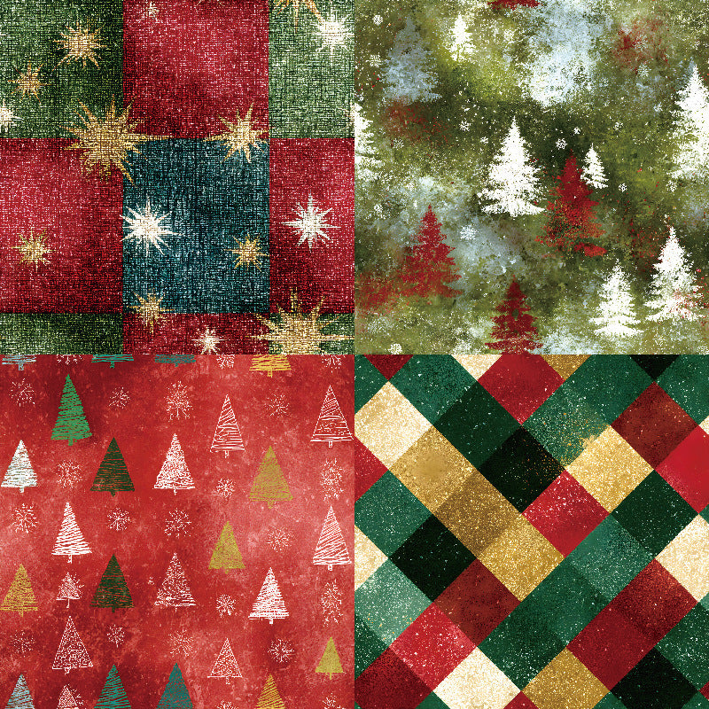 24PCS 6" Christmas Style Scrapbook Paper & Cardstock