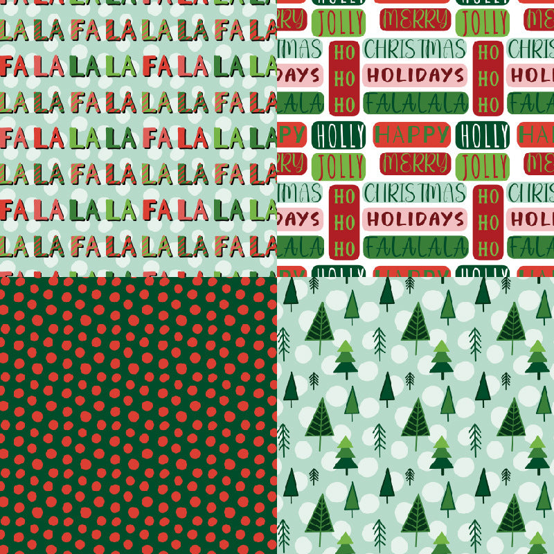 24PCS 6" Feeling Merry Scrapbook Paper & Cardstock