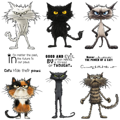 Naughty Personality Cats Dies & Stamps Set