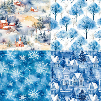 24PCS 6" Let It Snow Scrapbook Paper & Cardstock