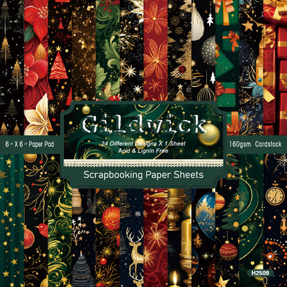 24PCS 6" Festival Theme Scrapbook Paper & Cardstock