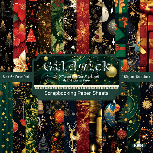 24PCS 6" Festival Theme Scrapbook Paper & Cardstock