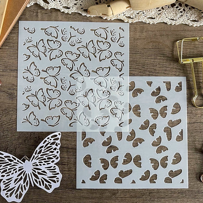 Butterfly Background DIY Painting Hollow Stencil