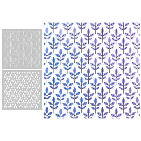 2 PCS Decorative Background DIY Painting Hollow Stencil