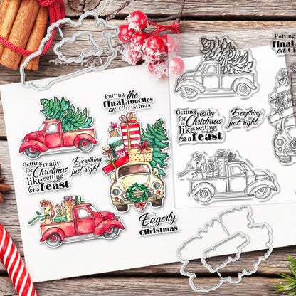 Christmas Gift Car Dies & Stamps Set