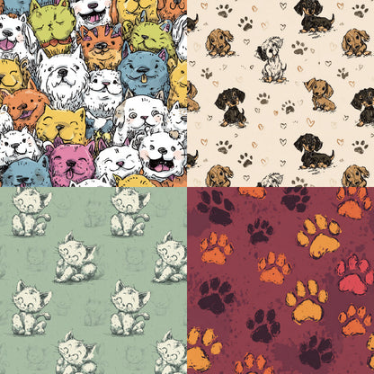 24PCS 6" Furry Scrapbook Paper & Cardstock