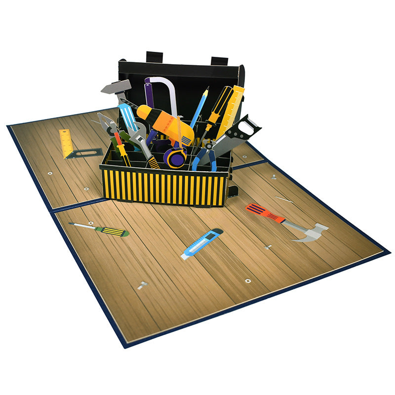 3D Creative Father's Day Toolbox Pop-Up Card