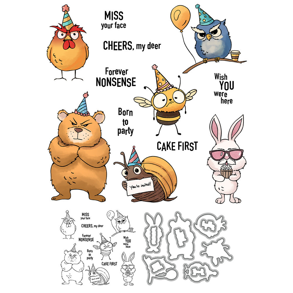 Party Animals Dies & Stamps Set